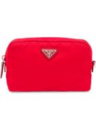 Prada Fabric Cosmetic Pouch - Red