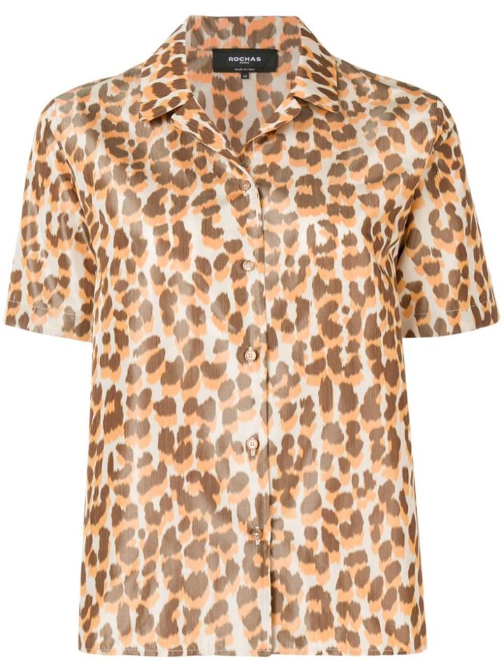 Rochas Animal Print Button-up Top - Neutrals