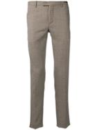 Pt01 Slim-fit Patterned Trousers - Brown