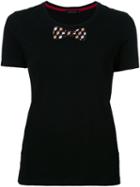 Loveless Bow Detail T-shirt, Women's, Size: 34, Black, Cotton