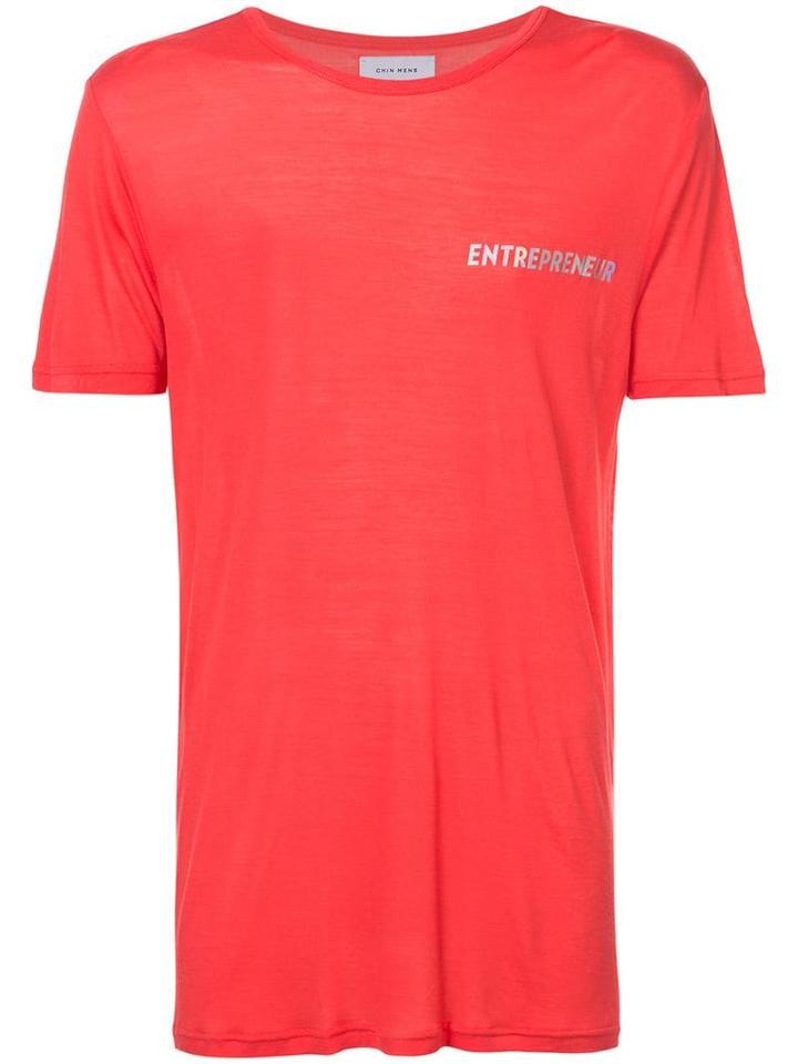 Chin Menswear Intl Entrepreneur Print T-shirt - Red
