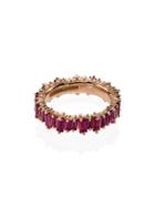 Suzanne Kalan 18kt Rose Gold Eternity Ruby Ring