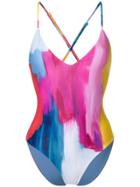 Mara Hoffman Crossover Back Strap Swimsuit - Multicolour