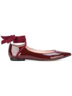 Repetto Lace-up Ballerinas - Red