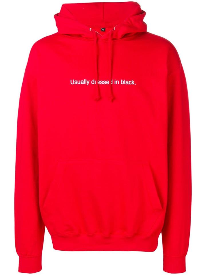 F.a.m.t. Usually Dressed In Black Hoodie - Red