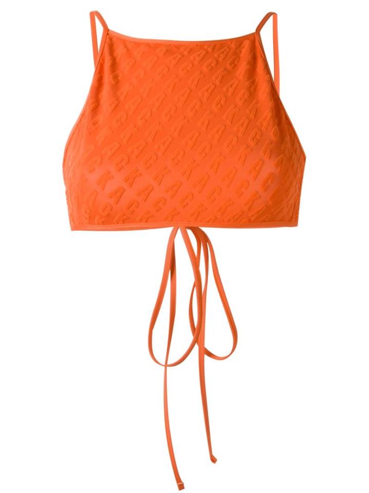 Ack Textured Bralette Bikini Top