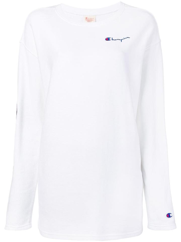 Champion Oversized Reverse Sleeve Sweatshirt - White