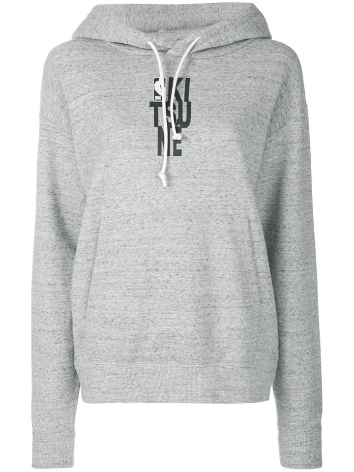 Maison Kitsuné Nba Print Hoodie - Grey