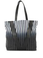 Ports V Striped Tote Bag - Blue