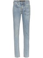 Filles A Papa Turner Crystal Embellished Jeans - Blue