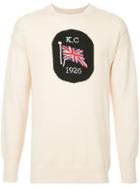 Kent & Curwen Flag Intarsia Jumper - White