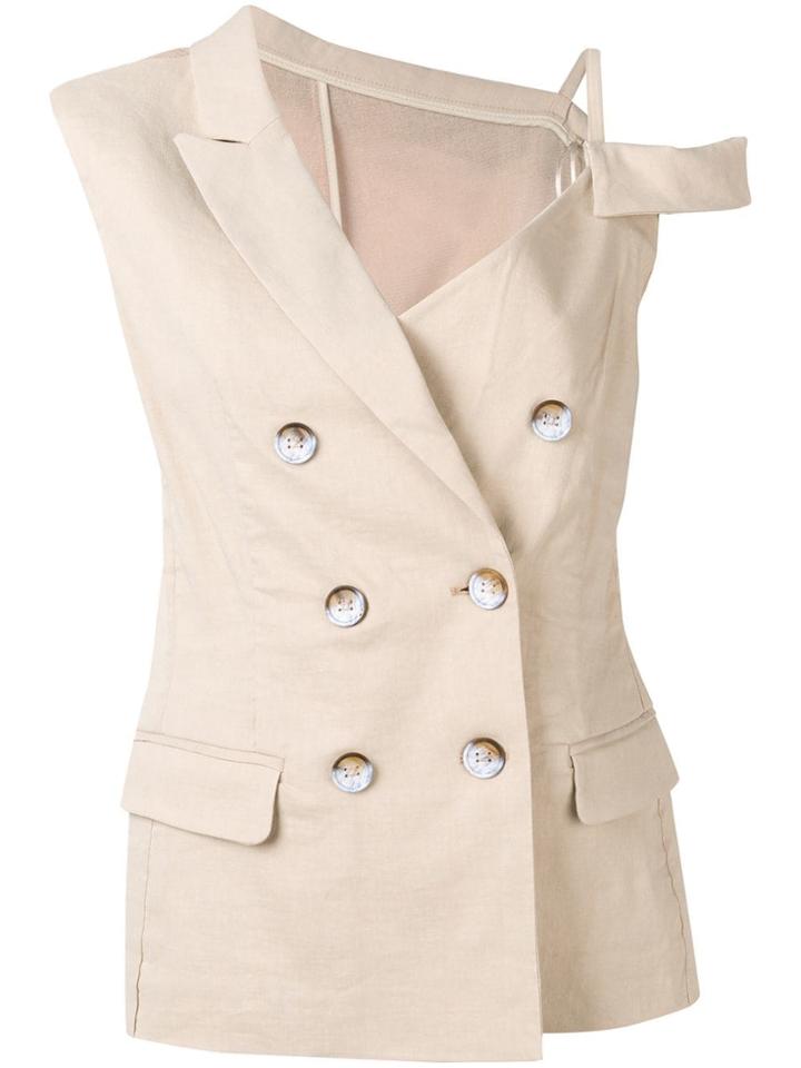 Pinko Tuxedo Style Vest - Neutrals