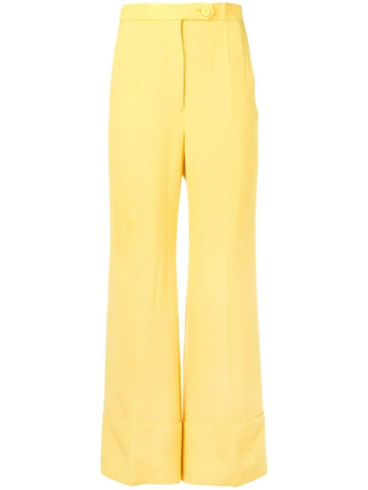 Sara Battaglia Bootcut Trousers - Yellow