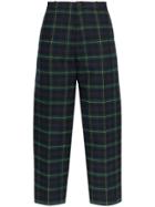 Balenciaga Straight-leg Check Trousers - Blue
