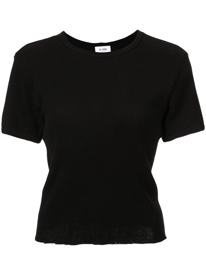 Re/done Ribbed T-shirt - Black