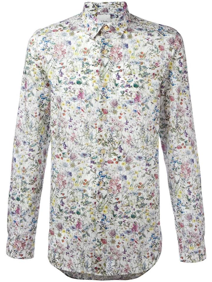 Paul Smith Floral Print Shirt, Men's, Size: Small, Cotton