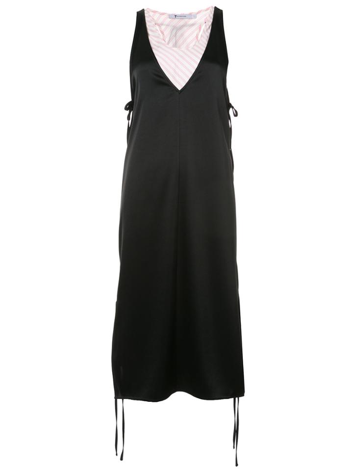 T By Alexander Wang Sleeveless Double Layer Dress - Black