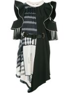 Self-portrait Asymmetric Short Dress - Black