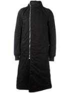 Rick Owens Drkshdw Dislocated Zip Mid Coat, Men's, Size: Medium, Black, Cotton/polyamide/polyester
