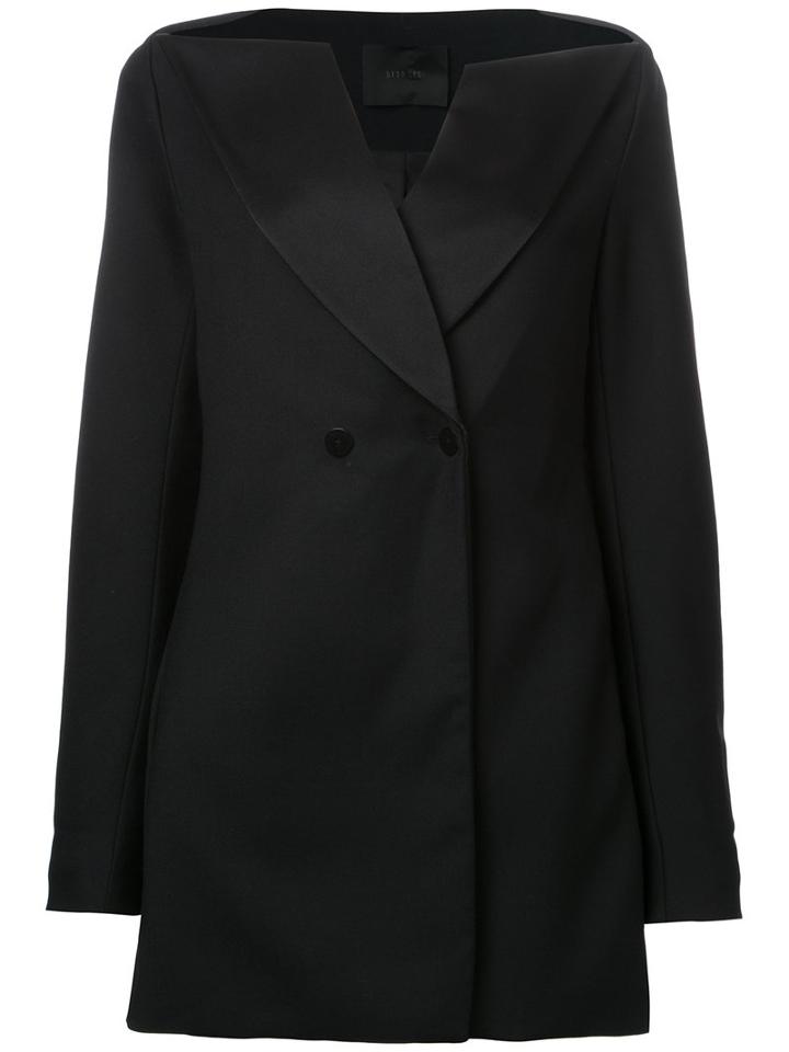 Dion Lee - Horizontal Tuxedo Dress - Women - Wool - 8, Black, Wool