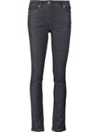 Carven Skinny Trousers, Women's, Size: 36, Blue, Cotton/polyester/spandex/elastane