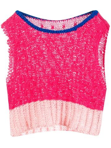 Marco Rambaldi Colour-block Knitted Top - Pink