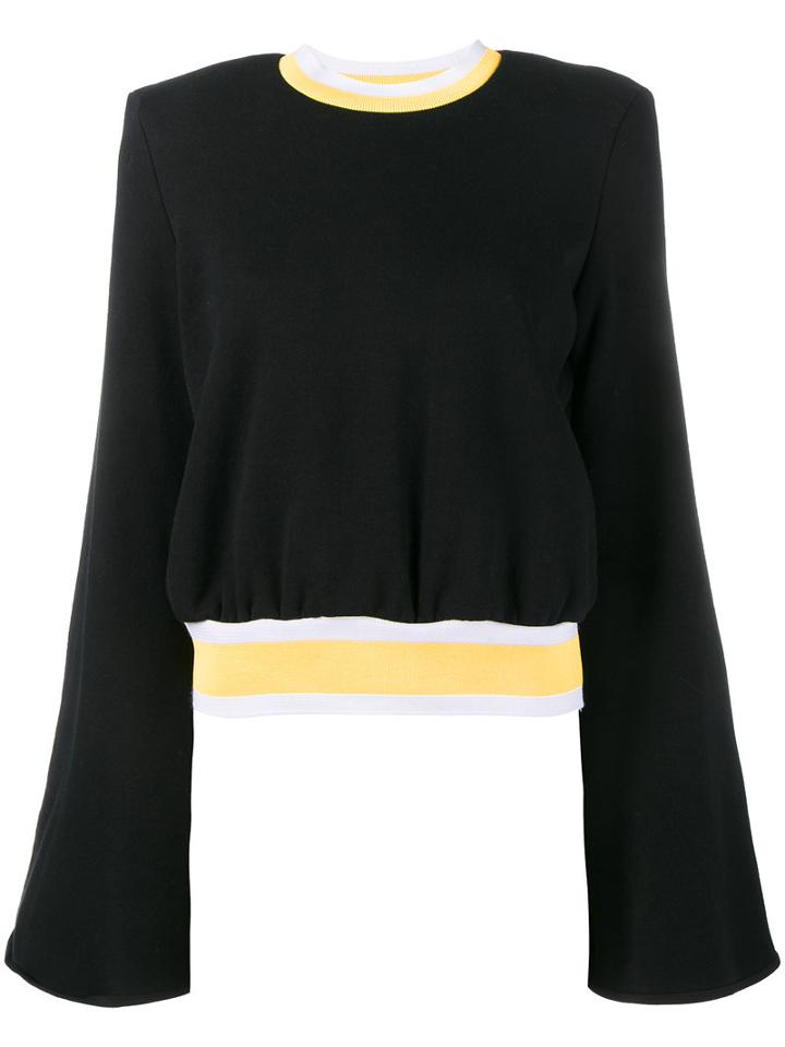 Ellery Bell Sleeve Jumper, Women's, Size: 8, Black, Cotton/polyester