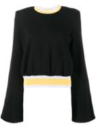 Ellery Bell Sleeve Jumper, Women's, Size: 8, Black, Cotton/polyester