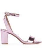 Tabitha Simmons Capitol Xx Collection Metallic Ankle Strap Sandals -