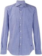Fay Gingham Print Shirt - Blue