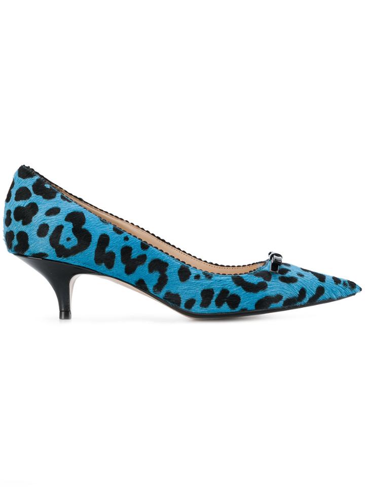 No21 Leopard-print Kitten Heels - Black