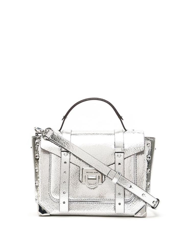 Michael Michael Kors Manhattan Md Th School Satchel - Silver