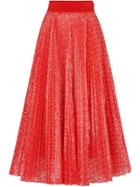 Fendi Fendi Roma Amor Pleated Skirt - Red