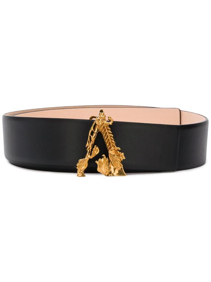 Versace V Buckle Belt - Black