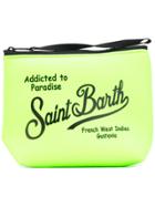 Mc2 Saint Barth Logo Print Zip Clutch - Green