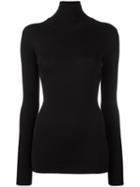 Dolce & Gabbana Roll Neck Jumper, Women's, Size: 40, Black, Silk/cashmere