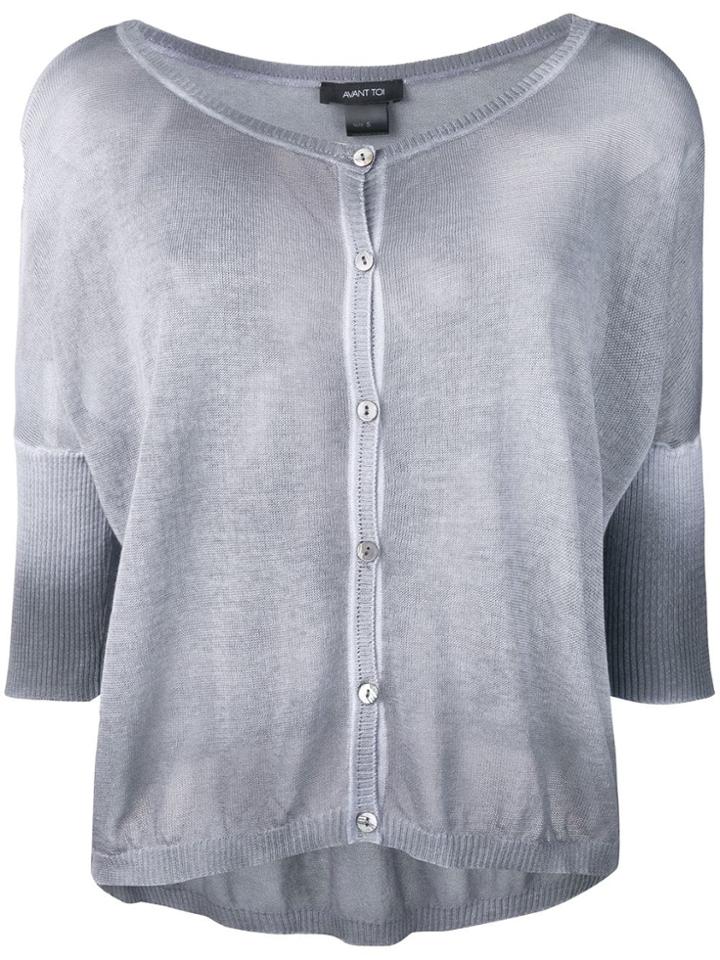 Avant Toi Cropped Sleeve Cardigan - V00475