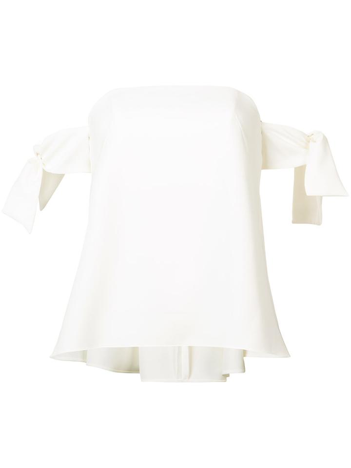 Milly Off Shoulder Top, Women's, Size: 4, White, Polyester/spandex/elastane