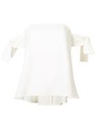 Milly Off Shoulder Top, Women's, Size: 4, White, Polyester/spandex/elastane