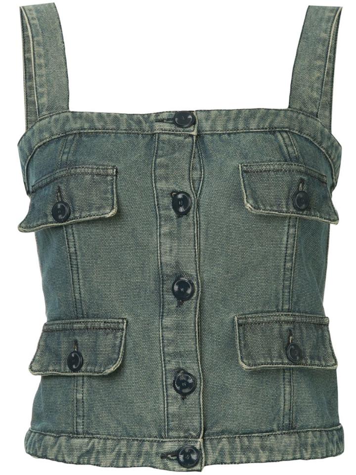 Chanel Vintage Cc Sleeveless Camisole Top - Blue