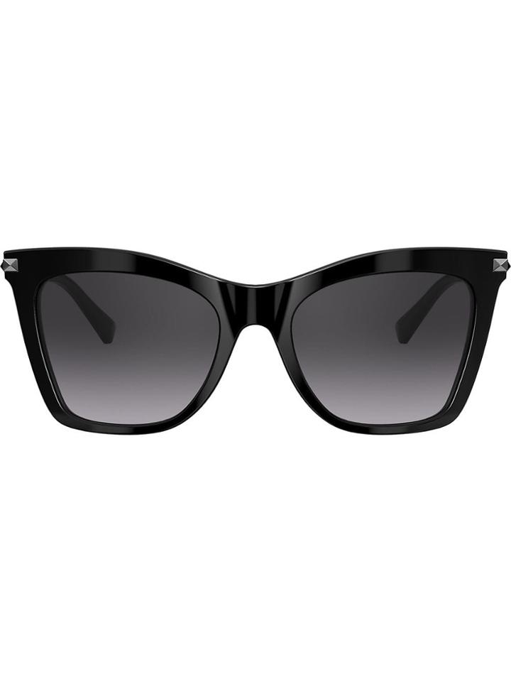 Valentino Eyewear Signature Stud Square Frames Sunglasses - Black