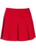 Andrea Bogosian Pleated Mini Skirt - Red