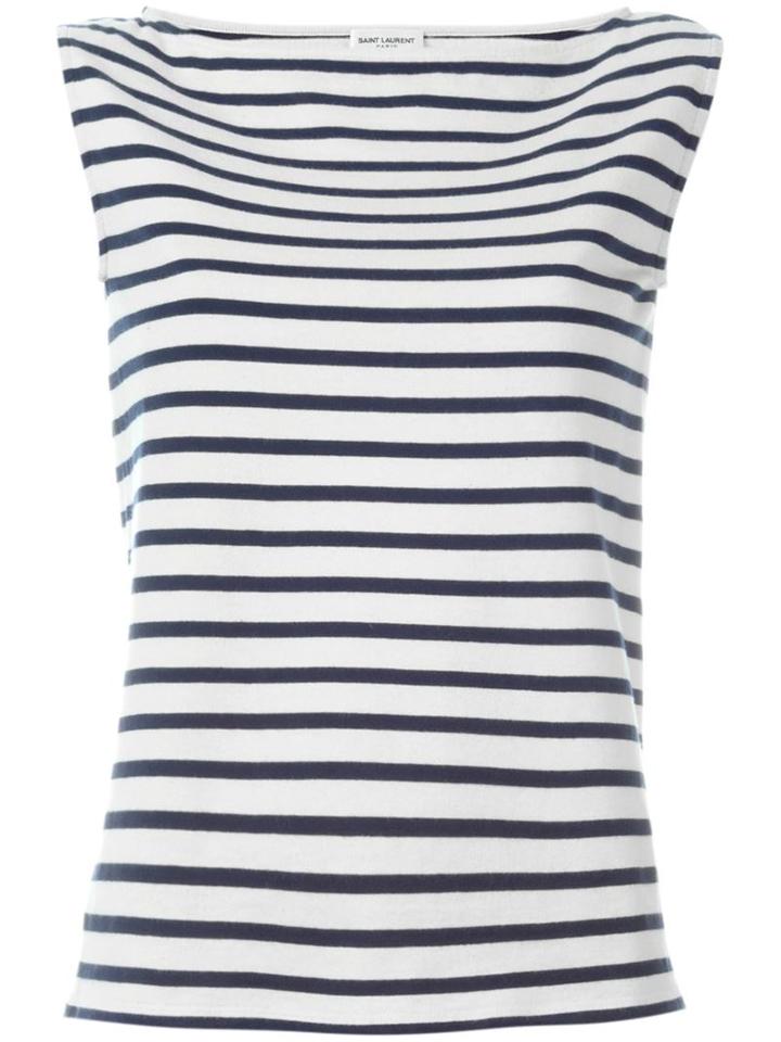 Saint Laurent Sleeveless Stripe Top