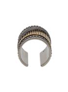 Alexander Mcqueen Mechanical Two-tone Ring - Silver