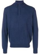 Corneliani Front Zip Sweater - Blue