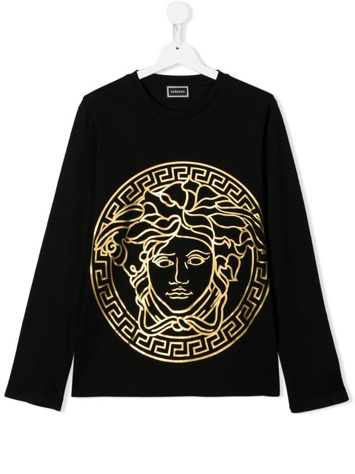 Young Versace Teen Medusa Head T-shirt - Black