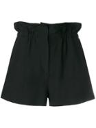 Iro Crepe Paper Bag Shorts - Black
