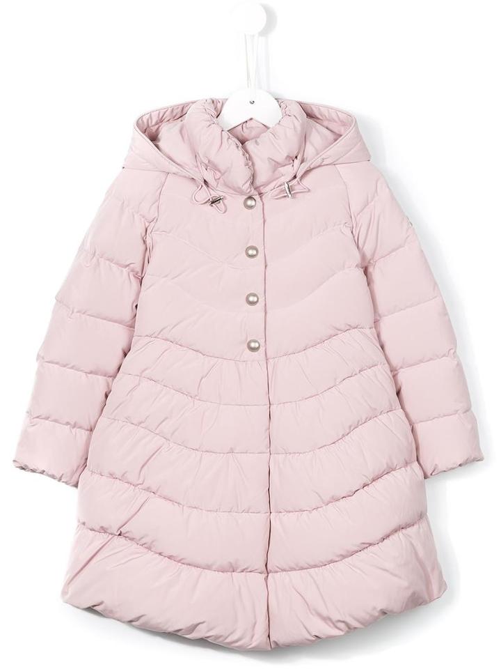 Ermanno Scervino Junior Hooded Padded Coat, Girl's, Size: 12 Yrs, Pink/purple