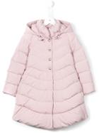 Ermanno Scervino Junior Hooded Padded Coat, Girl's, Size: 12 Yrs, Pink/purple