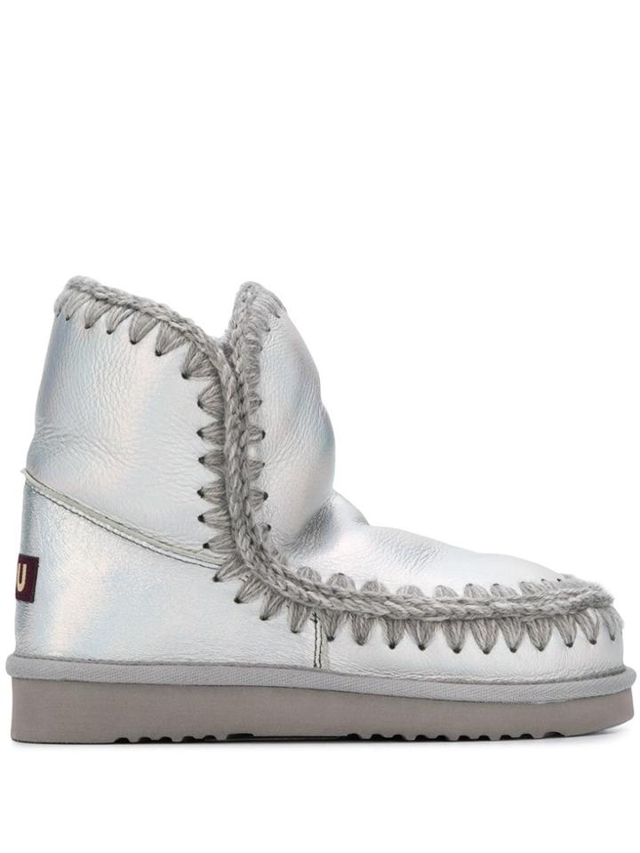 Mou Mu. Fw111008ceskimo Sneaker Big Metal Logoirigr - Grey